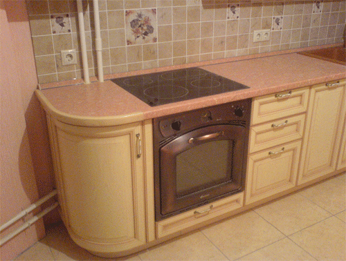 пример сборки кухни миас мебель
